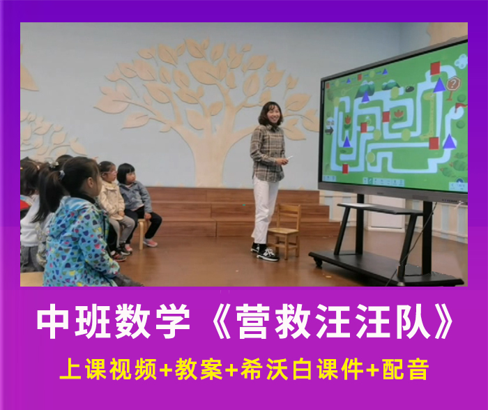 幼儿园中班数学《营救汪汪队》优质课公开课希沃白板课件ppt教案